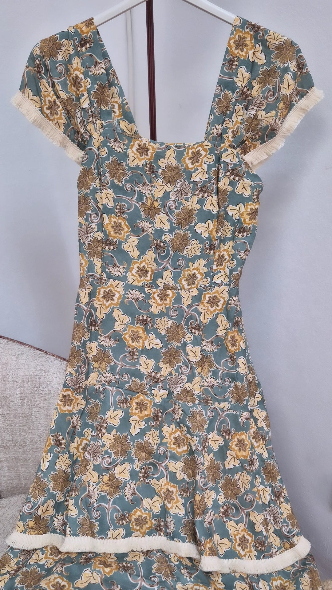Vestido volantes y flecos C
