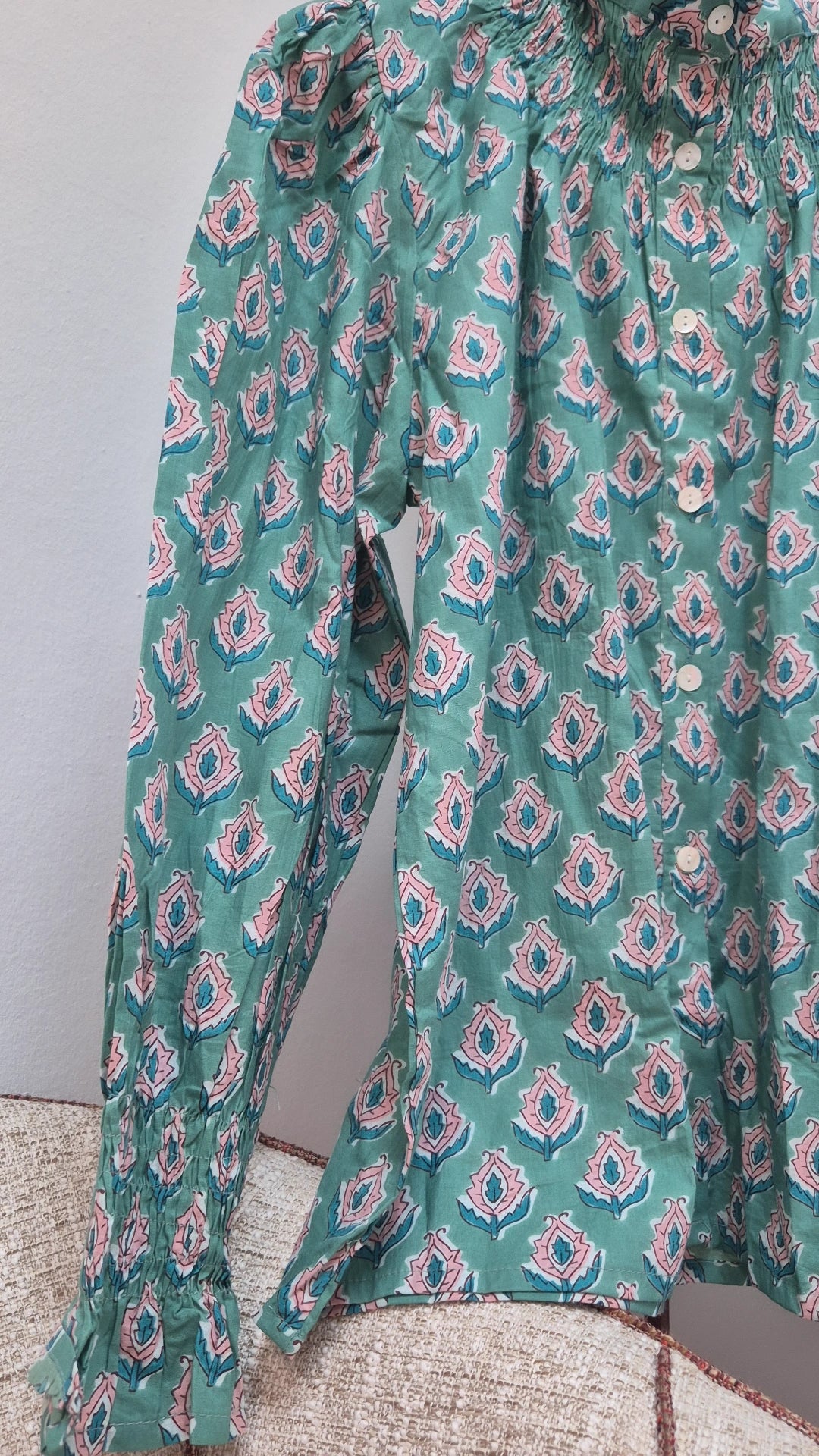 Blusa Florelia turquesa
