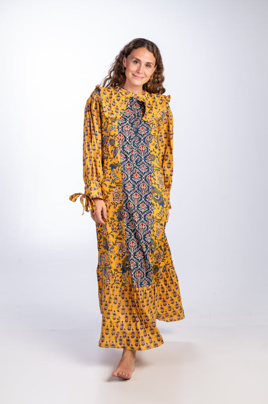 Vestido Wucher mostaza