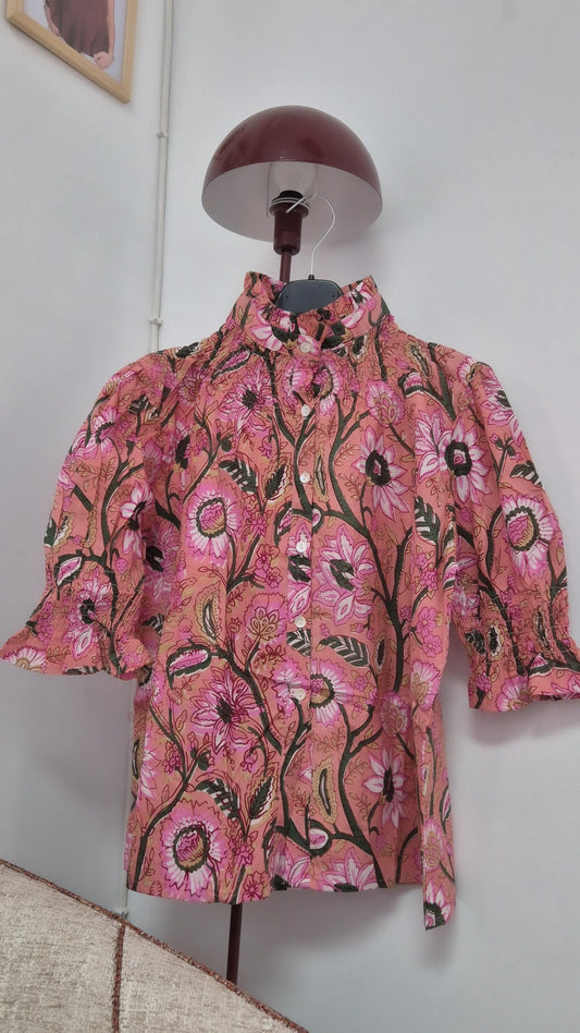 Blusa Florelia manga corta EE