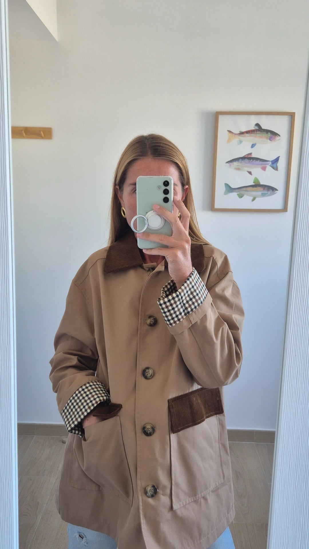 Chaqueta clásica beige