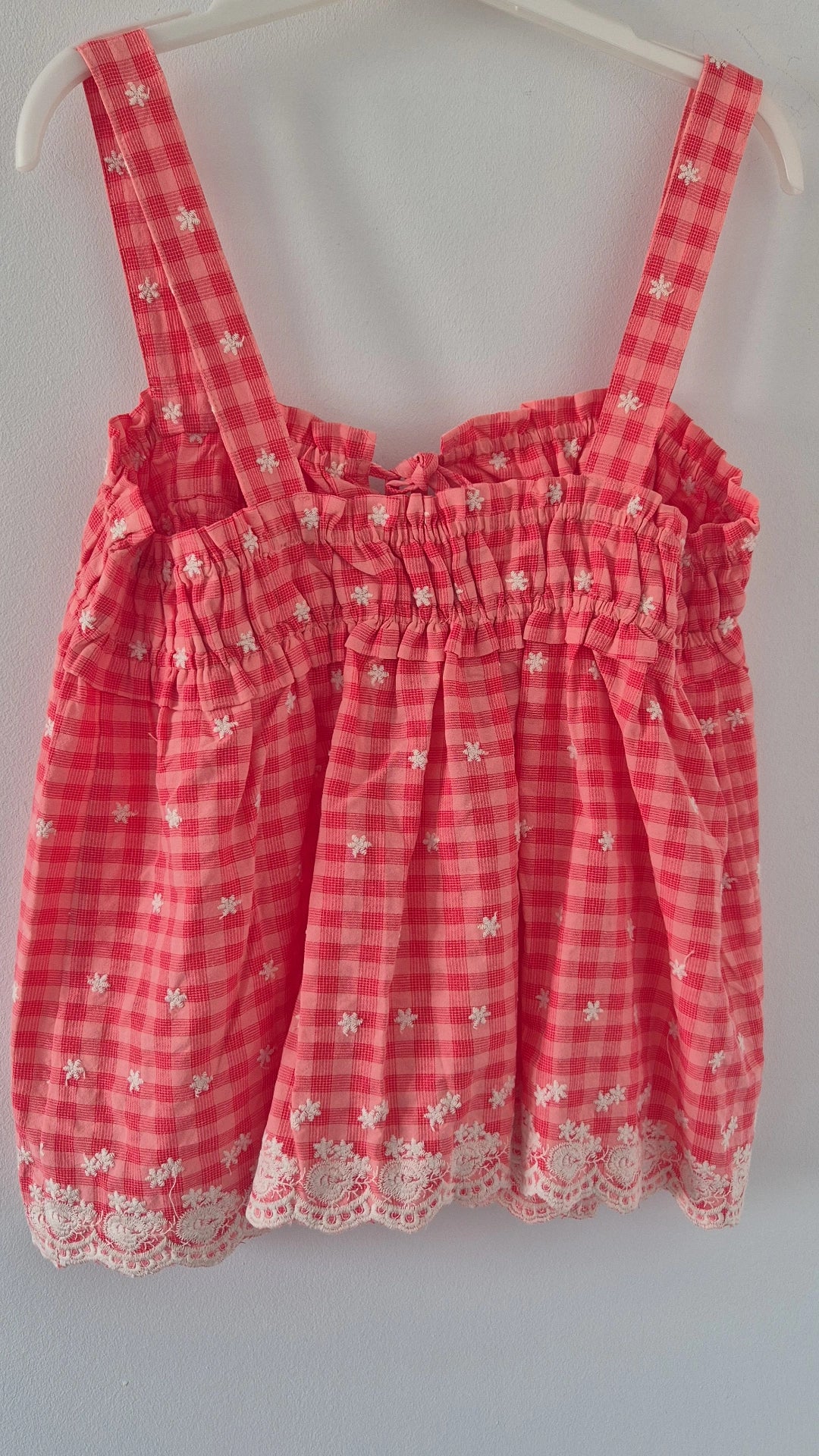 Blusa vichy bordado