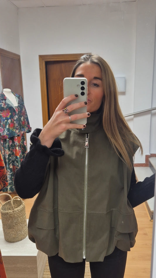 Chaleco bomber verde