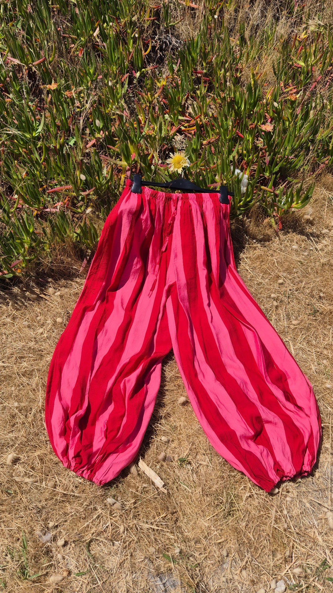 Pantalón bombacho rayas red/pink