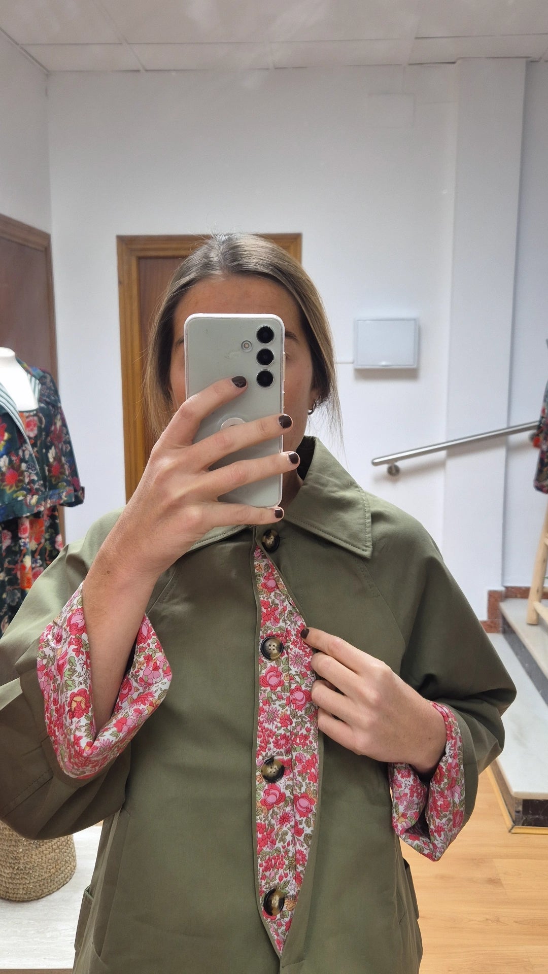 Parka con forro estampado