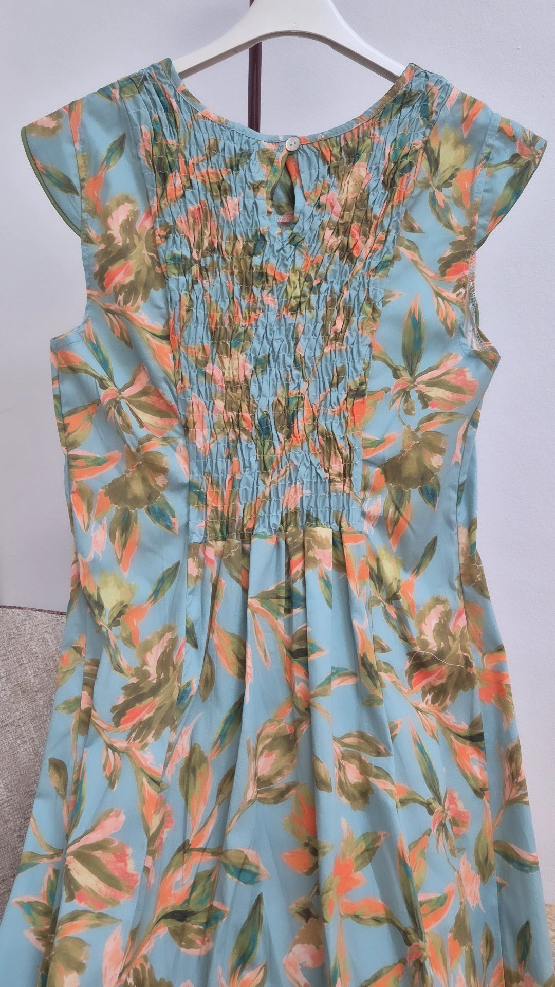 Vestido Conchita hoja turquesa
