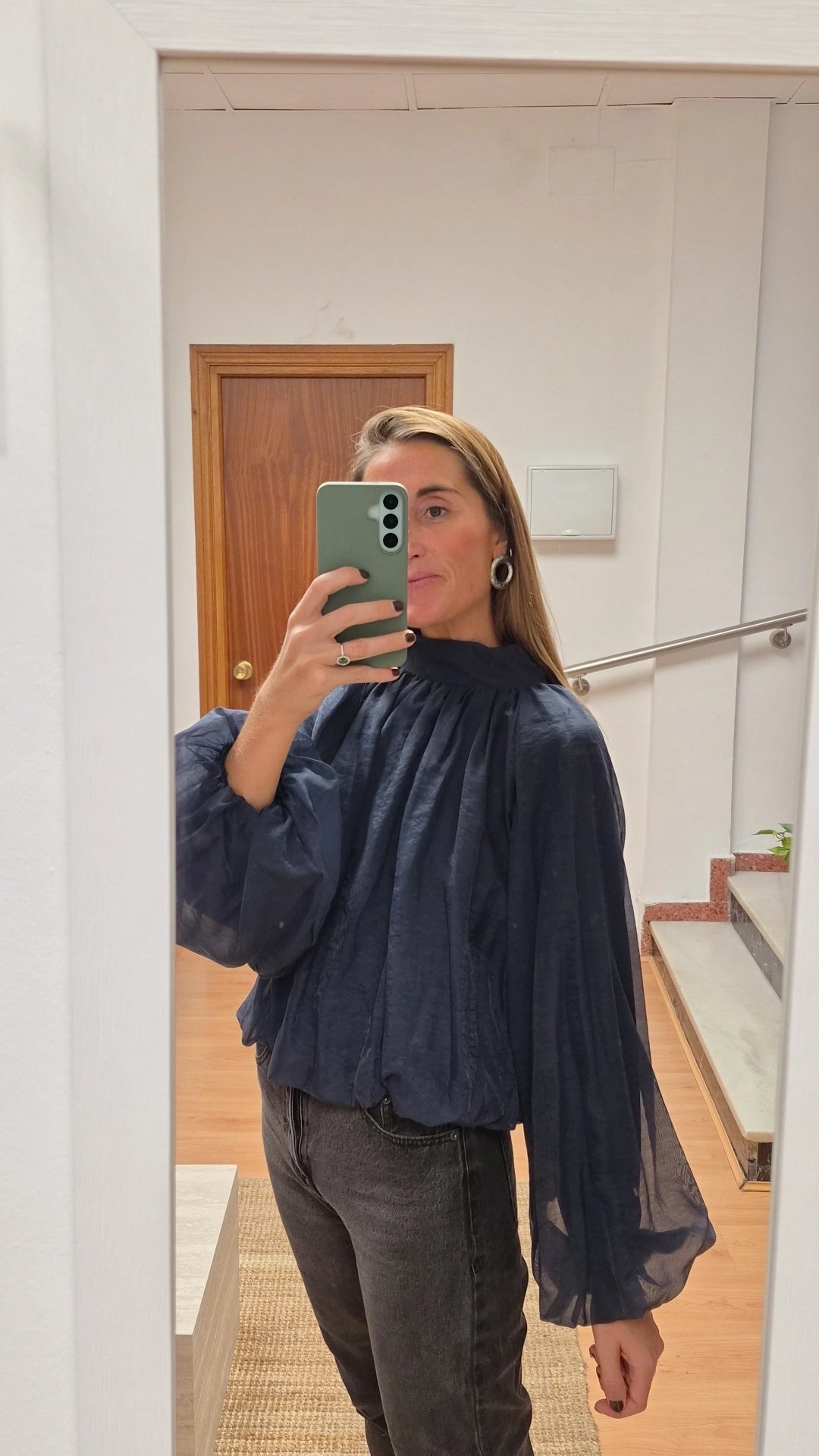 Blusa Lucía azul marino