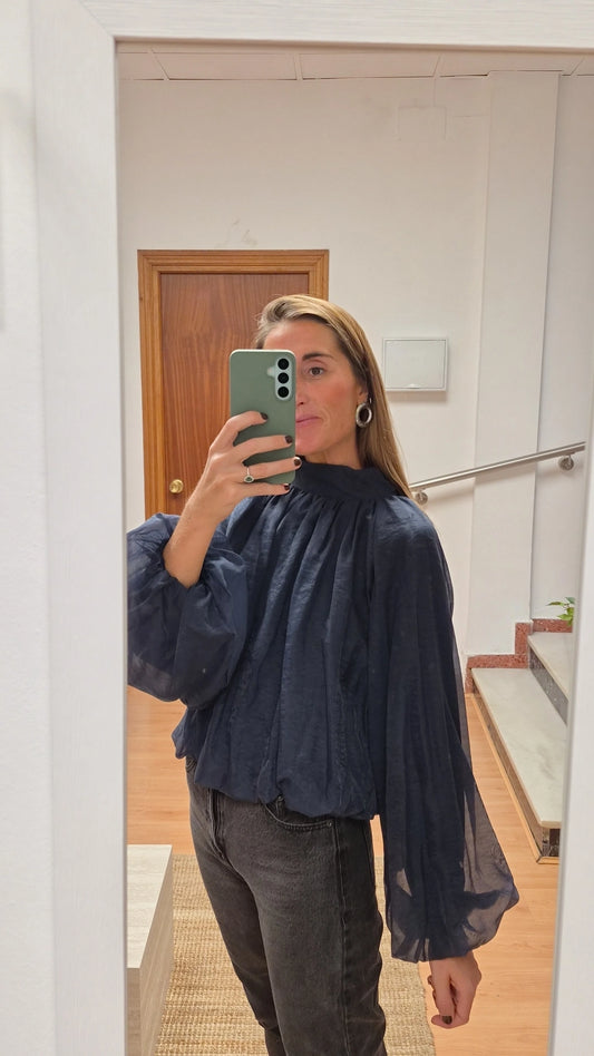Blusa Lucía azul marino