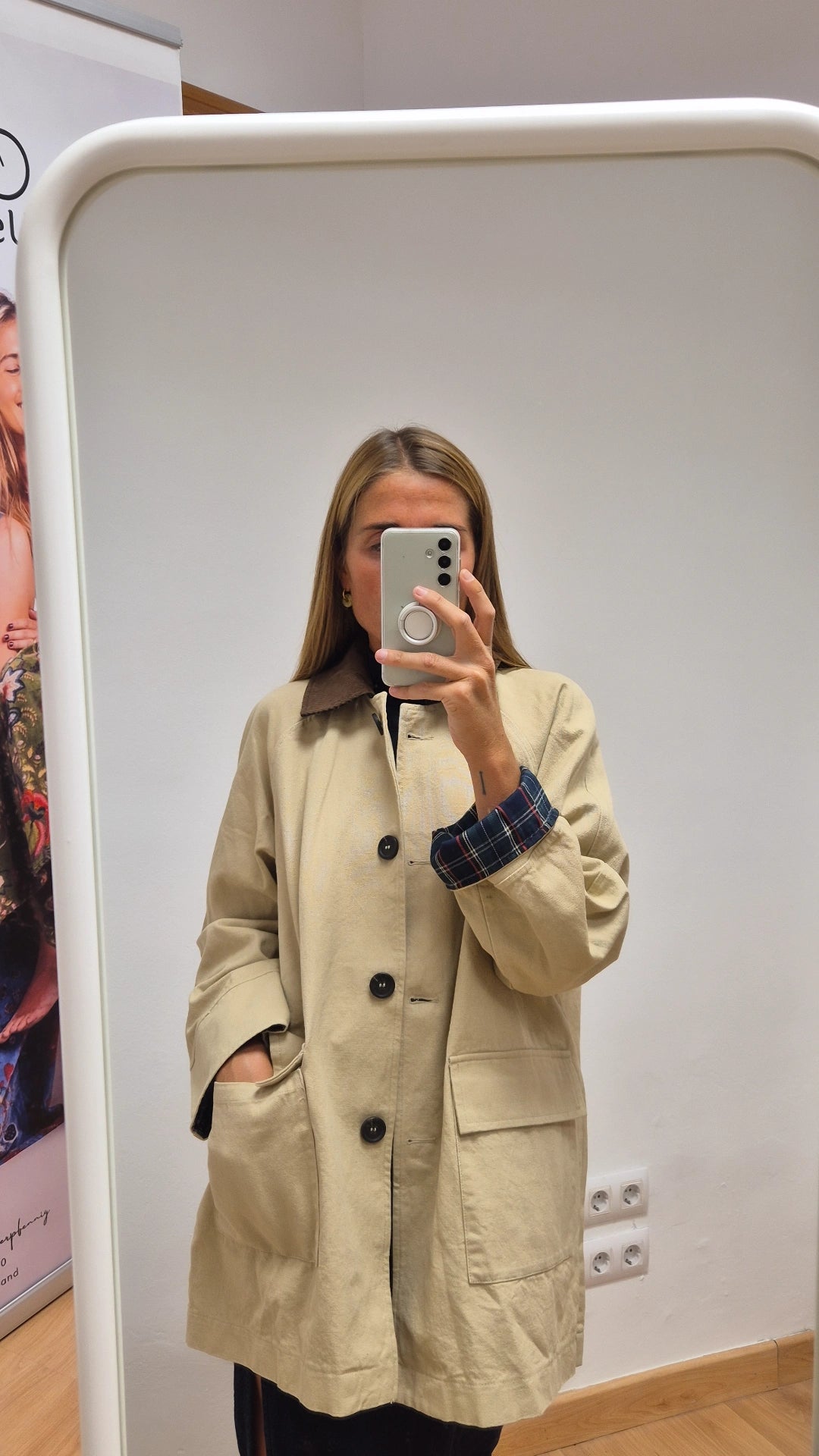 Chaqueta 100% algodón beige