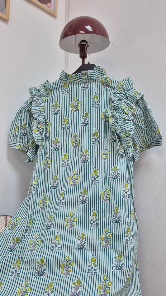 Vestido Florentina rayas verde