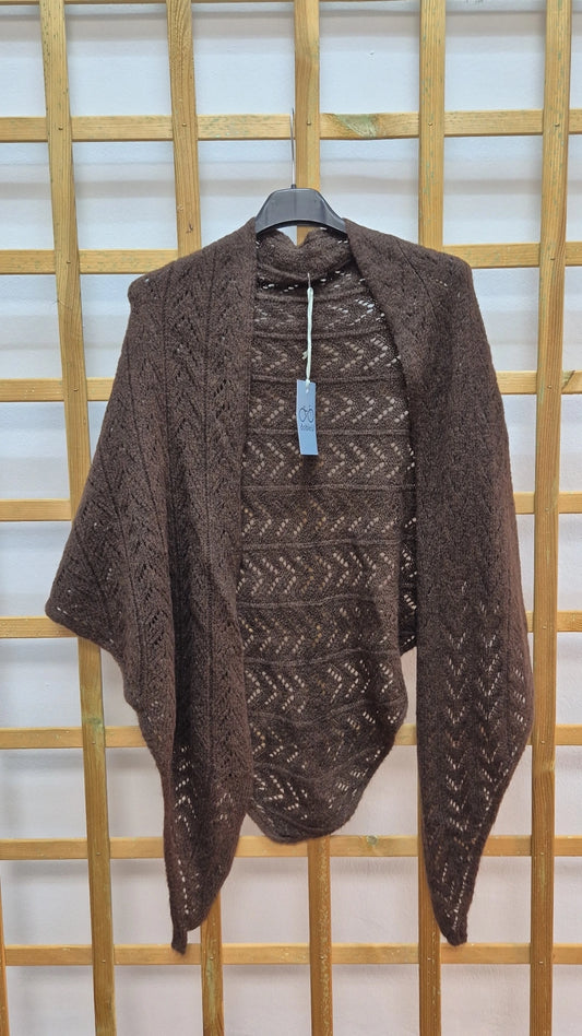 Poncho wool marrón