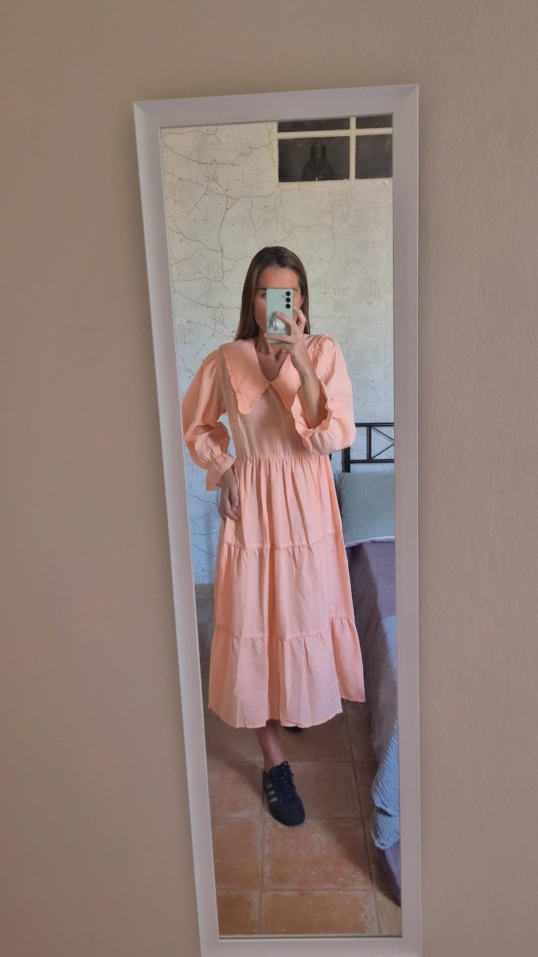Vestido Bhrat melocotón