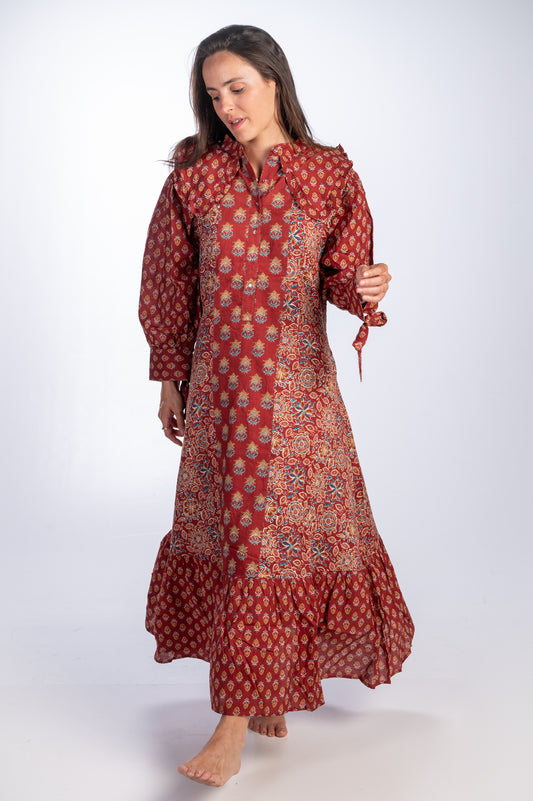 Vestido Wucher granate