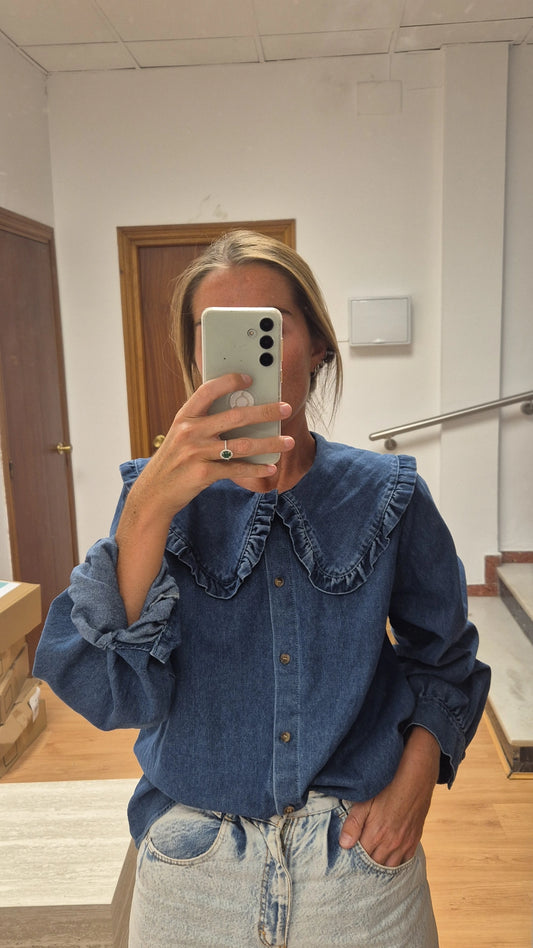 Camisa cuello vaquera