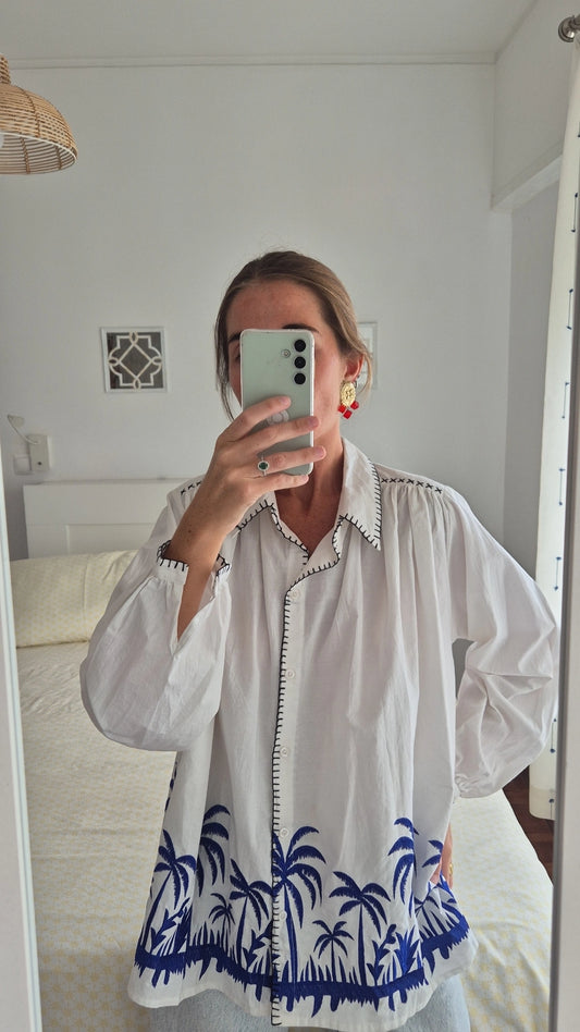 Camisa palmera bordada