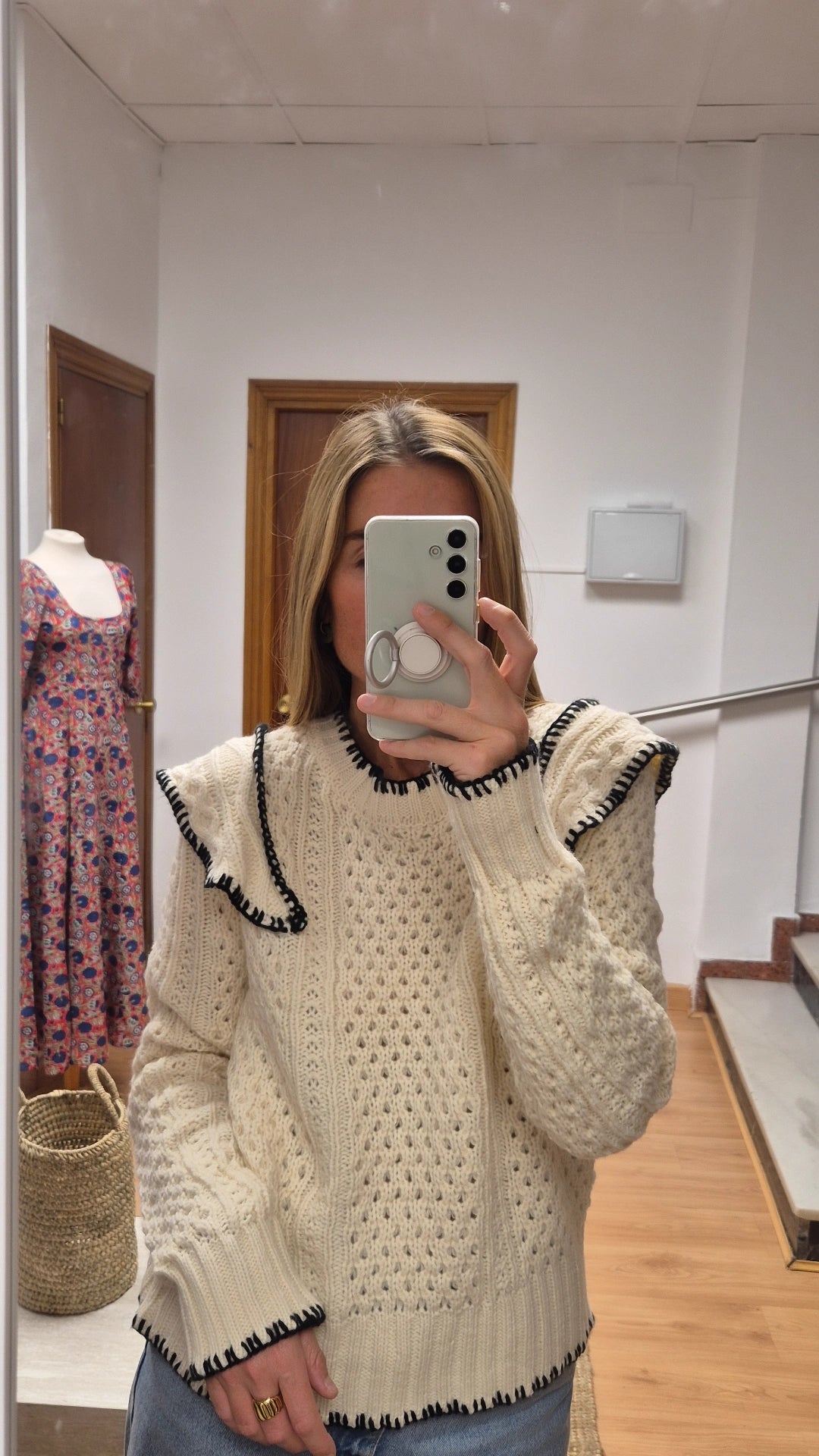 Jersey lana costuras hombro