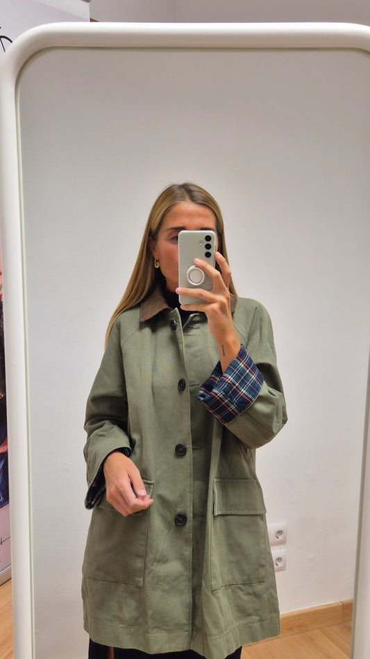 Chaqueta 100% algodón verde