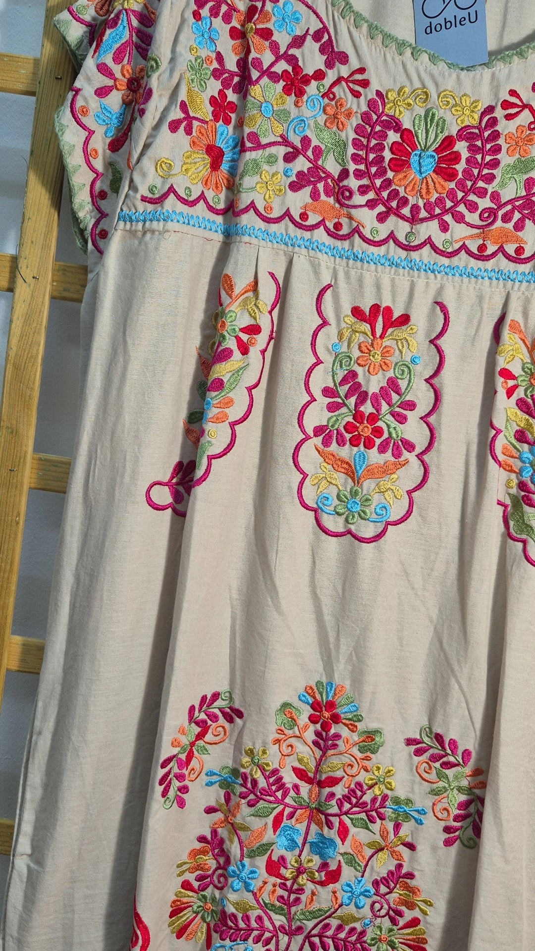 Vestido Mexicano beige