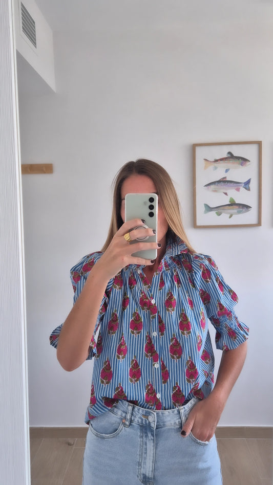 Blusa Florelia manga corta CC